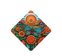 Phayah Ambientadores cuadrados para coche, 4 unidades, diseño de mariposa bailando, tabletas de aromaterapia, tarjeta perfumada colgante, aroma a lavanda