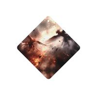 Phayah Ambientadores cuadrados para coche, 4 unidades, diseño de pájaros gigantes, tabletas de aromaterapia para colgar, aroma a lavanda