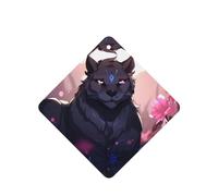 Phayah Ambientadores cuadrados para coche, 4 unidades, diseño de pantera negra, tabletas de aromaterapia, tarjeta perfumada para colgar, aroma a lavanda