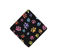 Phayah Ambientadores cuadrados para coche, 4 unidades, diseño de patas, con patrón de huellas de patas, tabletas de aromaterapia, tarjeta perfumada para colgar, aroma a lavanda