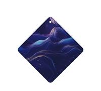 Phayah Ambientadores cuadrados para coche, 4 unidades, diseño de venas de mármol azul, tabletas de aromaterapia para colgar, tarjeta perfumada, aroma a lavanda