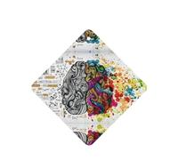 Phayah Ambientadores cuadrados para coche, 4 unidades, diseño de ventaja del cerebro izquierdo y derecho, tabletas de aromaterapia automáticas, tarjeta perfumada para colgar, aroma a lavanda