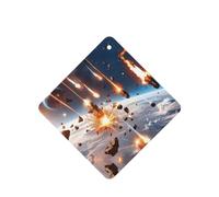 Phayah Ambientadores cuadrados para coche, 4 unidades, patrón de impacto de asteroides, tabletas de aromaterapia automáticas, tarjeta perfumada para colgar, aroma a lavanda