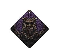 Phayah Ambientadores cuadrados para coche, 6 unidades, con patrón de señores oscuros, tabletas de aromaterapia para colgar, tarjeta perfumada, aroma a lavanda