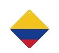 Phayah Ambientadores cuadrados para coche, 6 unidades, diseño de bandera de Colombia, tabletas de aromaterapia automáticas, tarjeta perfumada para colgar, aroma a lavanda