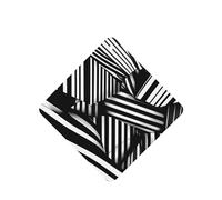 Phayah Ambientadores cuadrados para coche, 6 unidades, diseño de líneas geométricas en blanco y negro, tabletas de aromaterapia, tarjeta perfumada para colgar, aroma a lavanda