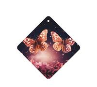 Phayah Ambientadores cuadrados para coche, 6 unidades, diseño de mariposa con alas, tabletas de aromaterapia automáticas, tarjeta perfumada para colgar, aroma a lavanda