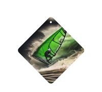 Phayah Ambientadores cuadrados para coche, 6 unidades, diseño de olas gigantes, con patrón de windsurf, tabletas de aromaterapia, tarjeta perfumada para colgar, aroma a lavanda