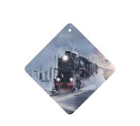 Phayah Ambientadores cuadrados para coche, 6 unidades, diseño de tren de vapor, con patrón de puesta de sol, tabletas de aromaterapia, tarjeta perfumada colgante, aroma de lavanda que elimina el olor