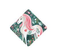 Phayah Ambientadores cuadrados para coche, 6 unidades, diseño de unicornio con patrón de pelo rosa, tabletas de aromaterapia automáticas, tarjeta perfumada para colgar, aroma a lavanda