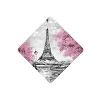 Phayah Ambientadores cuadrados para coche, 6 unidades, pintura al óleo, diseño de la Torre Eiffel de París, tabletas de aromaterapia, tarjeta perfumada colgante, aroma de lavanda que elimina el olor
