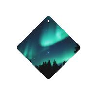 Phayah Ambientadores cuadrados para colgar en el coche, con aroma a lavanda, 4 unidades, con diseño de Aurora, para tableta, armario, zapatos, armario, 4 unidades