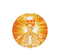 Phayah Ambientadores de coche de forma redonda, 4 unidades, con patrón de esqueleto brillante, tabletas de aromaterapia para colgar, tarjeta perfumada, aroma a lavanda