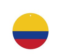 Phayah Ambientadores de coche de forma redonda, 4 unidades, diseño de bandera de Colombia, tabletas de aromaterapia automáticas, tarjeta perfumada para colgar, aroma a lavanda