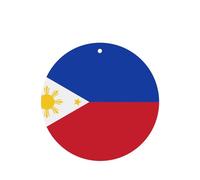 Phayah Ambientadores de coche de forma redonda, 4 unidades, diseño de bandera de Filipinas, tabletas de aromaterapia automáticas, tarjeta perfumada para colgar, aroma a lavanda