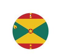 Phayah Ambientadores de coche de forma redonda, 4 unidades, diseño de bandera de Granada, tabletas de aromaterapia automáticas, tarjeta perfumada para colgar, aroma a lavanda