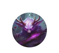 Phayah Ambientadores de coche de forma redonda, 4 unidades, diseño de bestia de ojos morados, tabletas de aromaterapia automáticas, tarjeta perfumada para colgar, aroma a lavanda