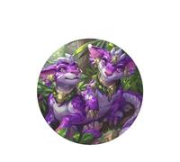 Phayah Ambientadores de coche de forma redonda, 4 unidades, diseño de chinchilla morada, tabletas de aromaterapia automáticas, tarjeta perfumada para colgar, aroma a lavanda