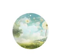 Phayah Ambientadores de coche de forma redonda, 4 unidades, diseño de diente de león bajo el sol, tabletas de aromaterapia automáticas, tarjeta perfumada para colgar, aroma a lavanda