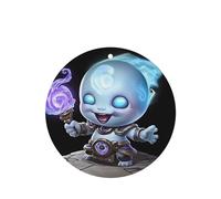 Phayah Ambientadores de coche de forma redonda, 4 unidades, diseño de mono de fuego morado, tabletas de aromaterapia para colgar, tarjeta perfumada, aroma a lavanda