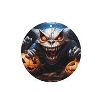 Phayah Ambientadores de coche de forma redonda, 4 unidades, diseño de monstruo de luz de calabaza, tabletas de aromaterapia, tarjeta perfumada colgante, aroma a lavanda