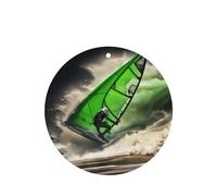 Phayah Ambientadores de coche de forma redonda, 4 unidades, diseño de olas gigantes, con patrón de windsurf, tabletas de aromaterapia automáticas, tarjeta perfumada para colgar, aroma a lavanda