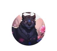 Phayah Ambientadores de coche de forma redonda, 4 unidades, diseño de pantera negra, tabletas de aromaterapia automáticas, tarjeta perfumada para colgar, aroma a lavanda