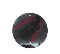 Phayah Ambientadores de coche de forma redonda, 4 unidades, diseño de tiburón gigante en el mar, tarjetas aromáticas para colgar, aroma a lavanda