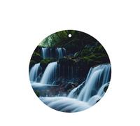 Phayah Ambientadores de coche de forma redonda, 4 unidades, gran patrón de cascada, tabletas de aromaterapia para colgar, tarjeta perfumada, aroma a lavanda