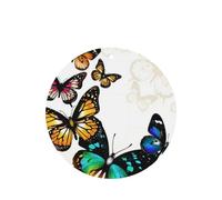 Phayah Ambientadores de coche de forma redonda, 4 unidades, hermoso patrón de mariposa, tabletas de aromaterapia para colgar, tarjeta perfumada, aroma a lavanda