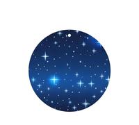 Phayah Ambientadores de coche de forma redonda, 4 unidades, patrón de estrella azul, tabletas de aromaterapia para colgar, tarjeta perfumada, aroma a lavanda