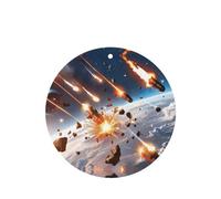 Phayah Ambientadores de coche de forma redonda, 4 unidades, patrón de impacto de asteroides, tabletas de aromaterapia automáticas, tarjeta perfumada para colgar, aroma a lavanda