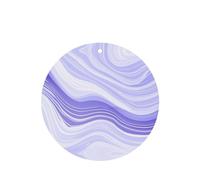 Phayah Ambientadores de coche de forma redonda, 4 unidades, patrón de ondas azules y moradas, tarjetas aromáticas para colgar, aroma a lavanda