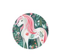 Phayah Ambientadores de coche de forma redonda, 4 unidades, unicornio con patrón de pelo rosa, tabletas de aromaterapia automáticas, tarjeta perfumada para colgar, aroma a lavanda