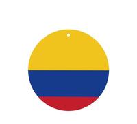 Phayah Ambientadores de coche de forma redonda, 6 unidades, diseño de bandera de Colombia, tabletas de aromaterapia automáticas, tarjeta perfumada para colgar, aroma a lavanda