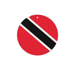 Phayah Ambientadores de coche de forma redonda, 6 unidades, diseño de bandera de Trinidad y Tobago, tabletas de aromaterapia automáticas, tarjeta perfumada para colgar, aroma a lavanda