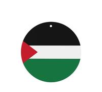 Phayah Ambientadores de coche de forma redonda, 6 unidades, diseño de bandera del Estado de Palestina, tabletas de aromaterapia automáticas, tarjeta perfumada para colgar, aroma a lavanda