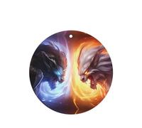 Phayah Ambientadores de coche de forma redonda, 6 unidades, diseño de bestia de confrontación, tabletas de aromaterapia, tarjeta perfumada colgante, aroma a lavanda