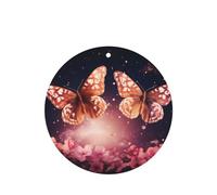 Phayah Ambientadores de coche de forma redonda, 6 unidades, diseño de mariposa con alas, tarjetas aromáticas para colgar en tabletas de aromaterapia, aroma a lavanda