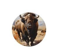 Phayah Ambientadores de coche de forma redonda, 6 unidades, diseño de rebaño de bisonte norteamericano, tabletas de aromaterapia automáticas, tarjeta perfumada colgante, aroma a lavanda