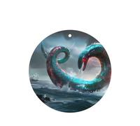 Phayah Ambientadores de coche de forma redonda, 6 unidades, diseño de serpiente gigante en el mar, tabletas de aromaterapia automáticas, tarjeta perfumada para colgar, aroma a lavanda