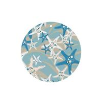 Phayah Ambientadores de coche de forma redonda, 6 unidades, hermoso patrón de estrella de mar, tabletas de aromaterapia, tarjeta perfumada para colgar, aroma a lavanda que elimina el olor