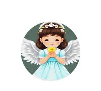 Phayah Ambientadores de coche de forma redonda, 6 unidades, lindo patrón de ángel pequeño, tabletas de aromaterapia para colgar, tarjeta perfumada, aroma a lavanda