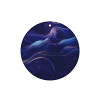 Phayah Ambientadores de coche de forma redonda, 6 unidades, patrón de venas de mármol azul, tabletas de aromaterapia para colgar, tarjeta perfumada - aroma a lavanda