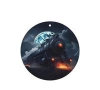 Phayah Ambientadores de coche de forma redonda, 6 unidades, potente patrón de locomotora, tabletas de aromaterapia automáticas, tarjeta perfumada para colgar, aroma a lavanda