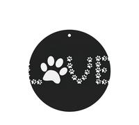 Phayah Ambientadores de coche de forma redonda, 6 unidades, tarjetas aromáticas con patrón de pata de perro, tarjeta perfumada colgante, aroma de lavanda que elimina el olor