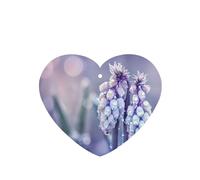 Phayah Ambientadores de coche en forma de corazón, 4 unidades, cesta morada, patrón de flores, tabletas de aromaterapia automáticas, tarjeta perfumada para colgar, aroma a lavanda
