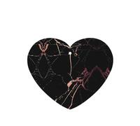 Phayah Ambientadores de coche en forma de corazón, 4 unidades, color negro y oro rosa, patrón de mármol, tabletas de aromaterapia automáticas, tarjeta perfumada para colgar, aroma a lavanda