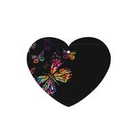 Phayah Ambientadores de coche en forma de corazón, 4 unidades, colorido patrón de mariposa, tabletas de aromaterapia para colgar, tarjeta perfumada - aroma a lavanda