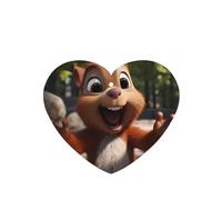 Phayah Ambientadores de coche en forma de corazón, 4 unidades, con patrón de ardilla de dibujos animados, tabletas de aromaterapia, tarjeta perfumada para colgar, aroma a lavanda